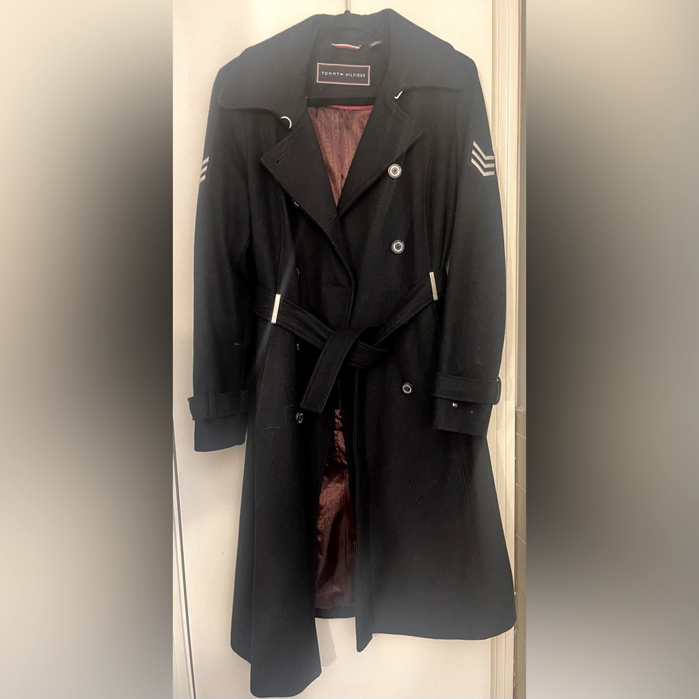 TOMMY HILFIGER - Navy Blue Pea Coat